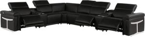 BlackJack Furniture Riccardo 8-Piece Leather Sectional Sofa
