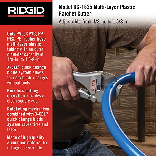 RIDGID Model RC-1625 Aluminum Ratchet Pipe Cutter - Image 2
