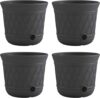 Suncast Round Decorative Hose Storage Pot, Gray