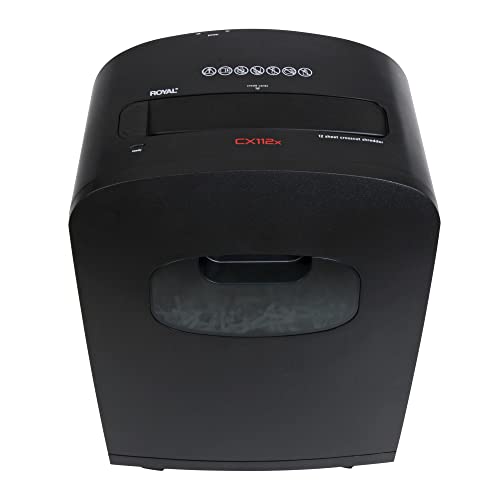 Royal 12-Sheet Cross-Cut Shredder, Black - Image 3