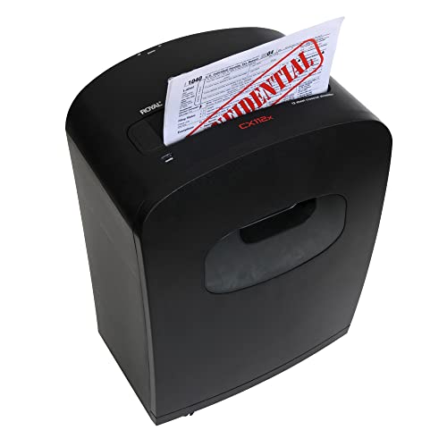 Royal 12-Sheet Cross-Cut Shredder, Black - Image 5