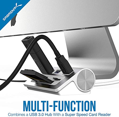 SABRENT Premium 3 Port USB Hub With Card Reader (HB-MACR) - Image 3