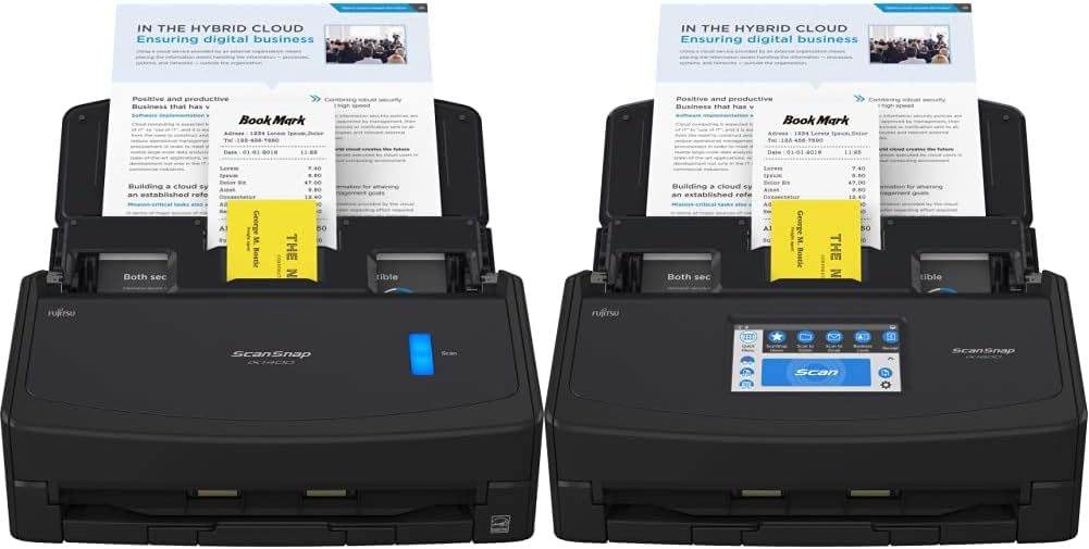 Fujitsu ScanSnap iX1400 One-Touch Document Scanner, Black