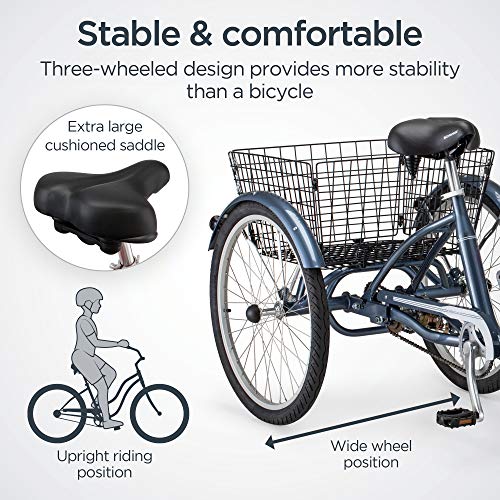 Schwinn Meridian Adult Tricycle Bike, Three Wheel - Image 3