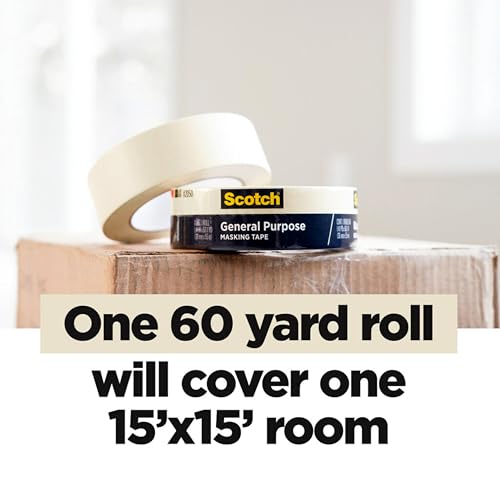 Scotch General Purpose Masking Tape, Tan, 0.94"x60 Yards - Image 4