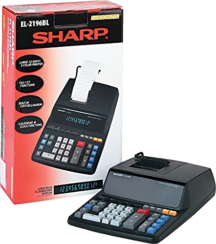 Sharp EL2196BL Two-Color Printing Calculator - Image 3
