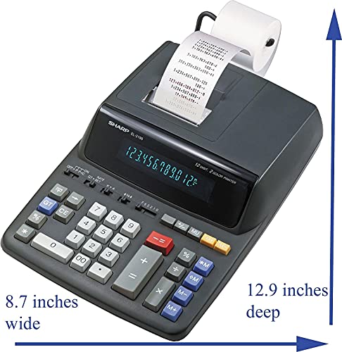 Sharp EL2196BL Two-Color Printing Calculator - Image 4