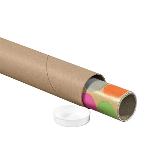 Ship Now Supply SNP2022K Mailing Tubes With Caps, Kraft - Image 3