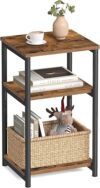 VASAGLE Side Table Nightstand, Rustic Brown ULET273B01