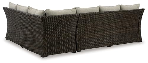 Signature Design by Ashley Brook Ranch Outdoor Sofa Sectional, Beige - Image 5
