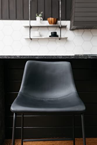 Signature Design by Ashley Centiar Counter Height Modern Barstool, Black - Image 4