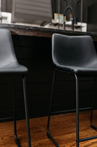 Signature Design by Ashley Centiar Counter Height Modern Barstool, Black - Image 5