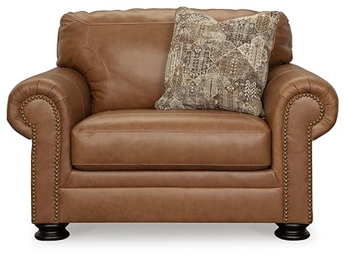 Signature Design by Ashley Contemporary Leather Oversized Chair, Dark Brown - Image 4