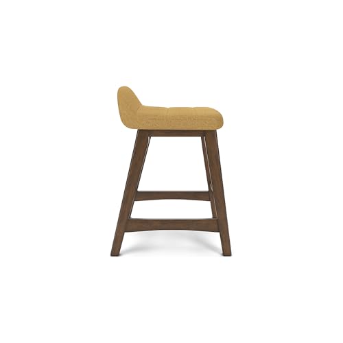 Signature Design by Ashley Lyncott Contemporary Upholstered Bar Stool, Mustard & Brown - Image 5