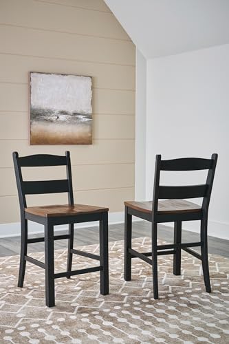 Signature Design by Ashley Valebeck Rustic Counter Height Bar Stool Set - Image 2