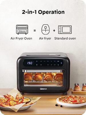 Silonn Smart 2-in-1 Air Fryer Toaster Oven Combo