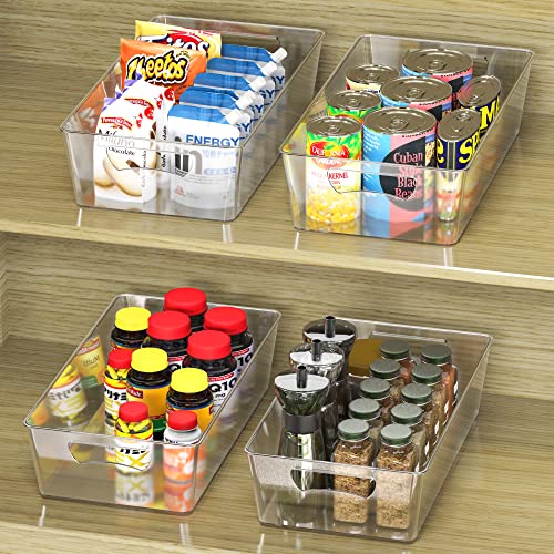 Simple Houseware 4 Pcs Kitchen Clear Bin Organizer - Image 3