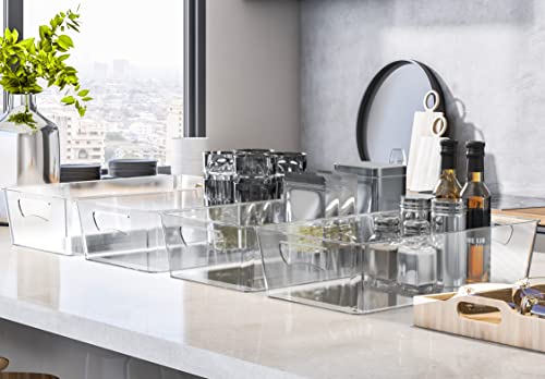 Simple Houseware 4 Pcs Kitchen Clear Bin Organizer - Image 4