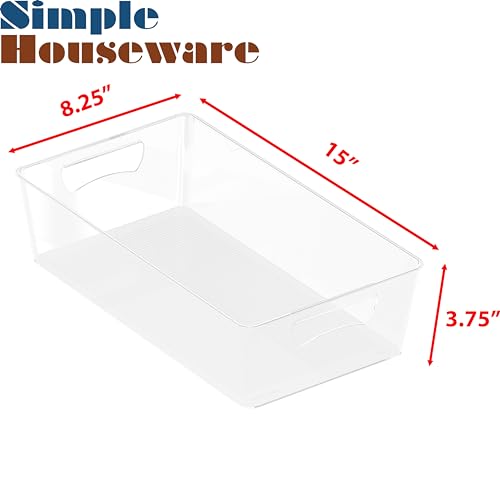 Simple Houseware 4 Pcs Kitchen Clear Bin Organizer - Image 2