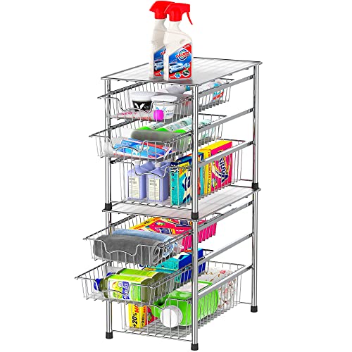 Simple Houseware Stackable 3 Tier Basket Organizer Drawer - Image 3
