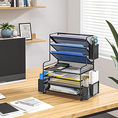 Simple Trending 7 Tier Desk Organizer With Pen Holder - Image 5