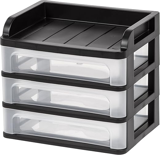 IRIS Small Desktop Drawer System, Black