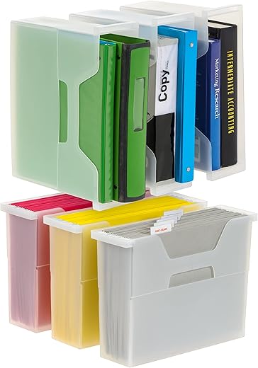 IRIS Small Portable Desktop File Box, 6 Pack