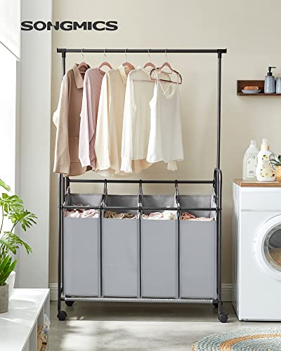 SONGMICS 4-Section Rolling Laundry Sorter URLS44GS - Image 2
