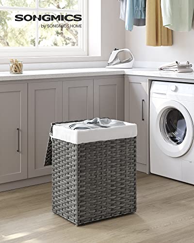 SONGMICS Handwoven Synthetic Rattan Laundry Hamper - Image 3
