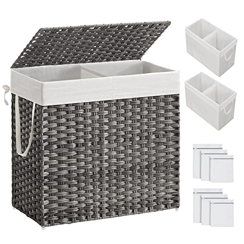 SONGMICS Handwoven Synthetic Rattan Laundry Hamper - Image 5