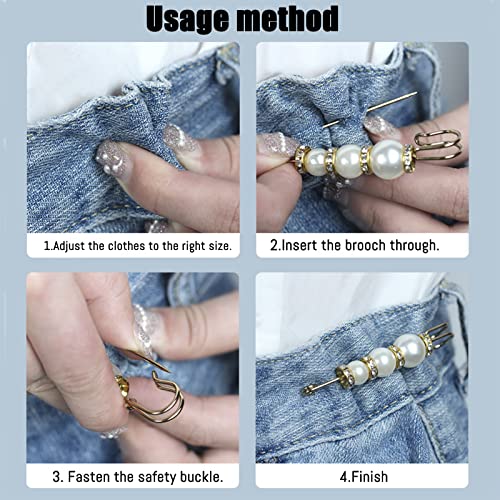 Sonloka Pearl Brooch Pins for Women, 5 Pcs - Image 4