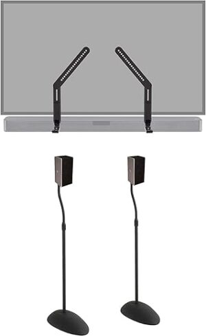 ECHOGEAR Soundbar Mount & Adjustable Satellite Speaker Stands