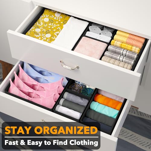 SpaceAid Drawer Organizer Bins, 12 Pack, Black - Image 3