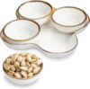 ONEMORE Speckled Ceramic Divided Serving Platter