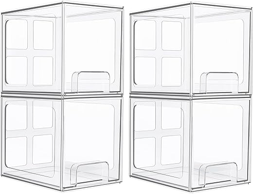 Vtopmart Stackable Acrylic Bathroom Storage Drawers
