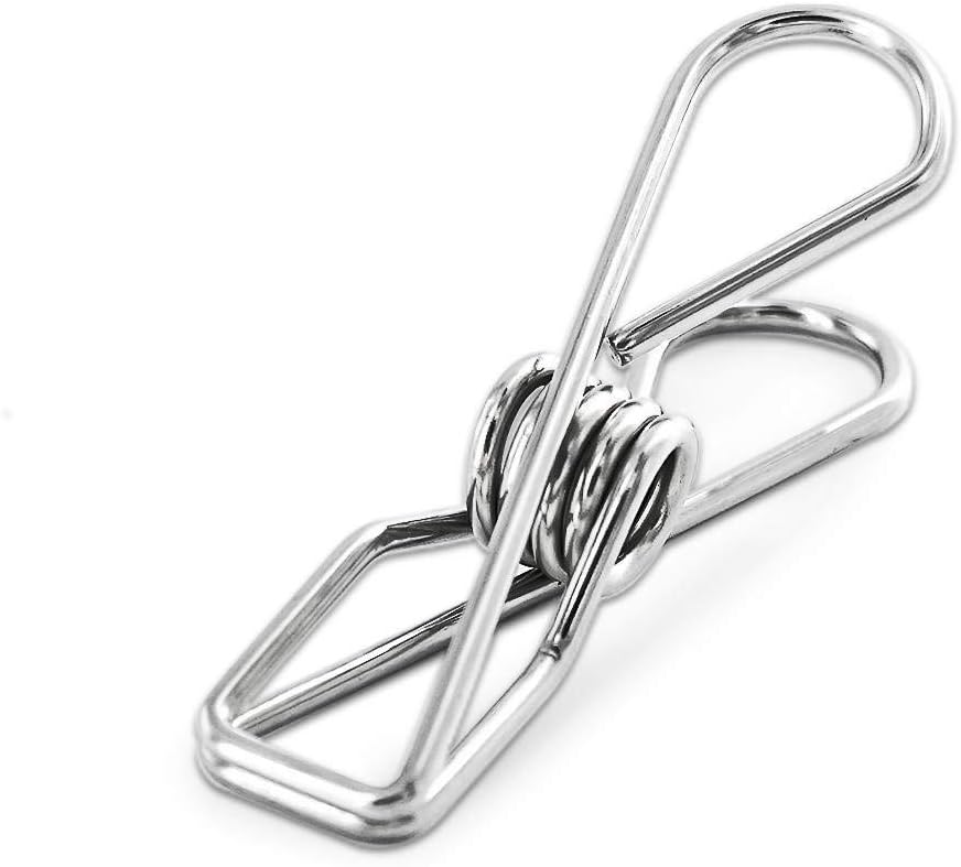 FJCTER Stainless Steel Small Clothes Pins Clips