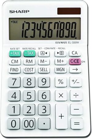 Sharp Standard Function Basic Desktop Calculator, EL-330WB