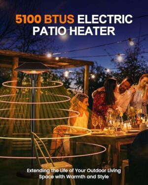 STAR PATIO Electric Outdoor Heater, 1500W Infrared Heater