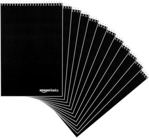 Amazon Basics Steno Books, 6″ x 9″, 12-Pack