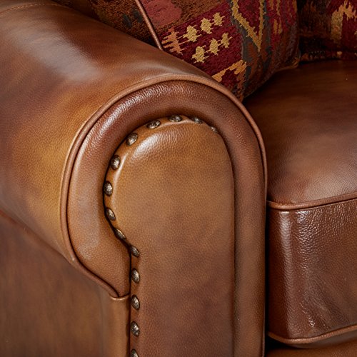 Steve Silver Silverado Chair With Accent Pillows, Leather - Image 4