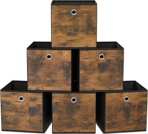 SONGMICS Storage Cubes Set, Foldable Fabric Bins