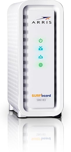 ARRIS Surfboard SB6183 Cable Modem, White
