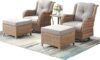 Swivel Chairs Set – 5 Piece Outdoor Conversation