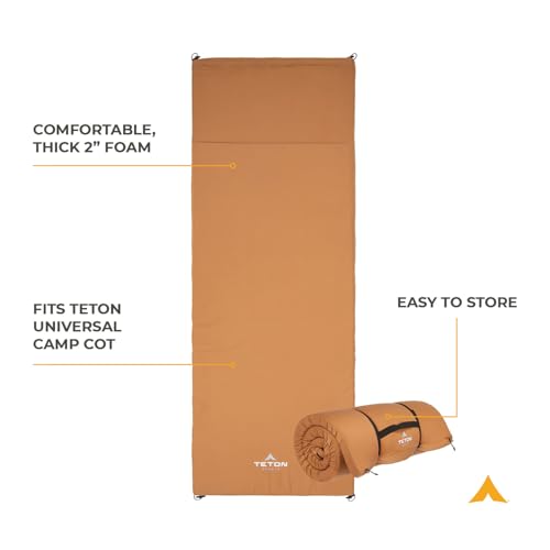 TETON Sports Canvas Camp Sleeping Pad, Brown - Image 3