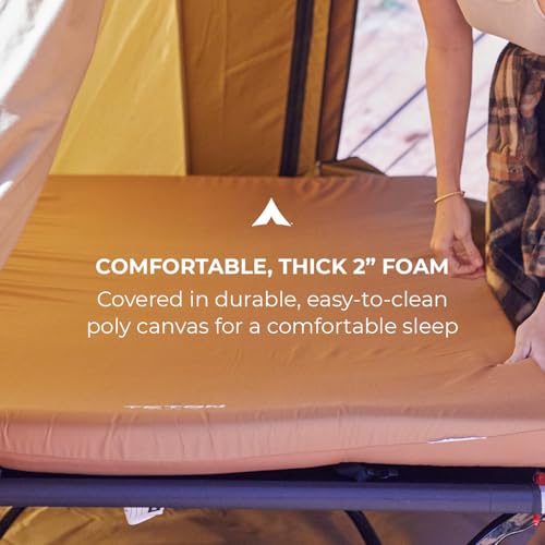 TETON Sports Canvas Camp Sleeping Pad, Brown - Image 4