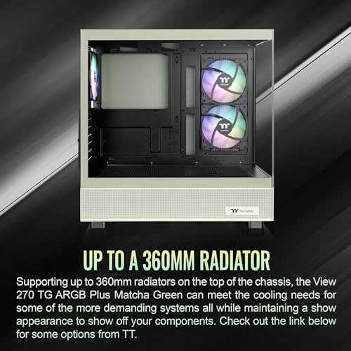 Thermaltake Matcha Green Mid Tower E-ATX Case CA-1Y7-00MEWN-01 - Image 4