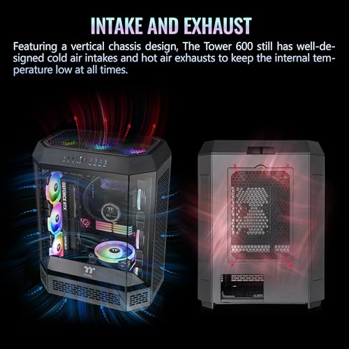 Thermaltake Tower 600 Black ATX Case; CA-1Z1-00M1WN-00 - Image 4