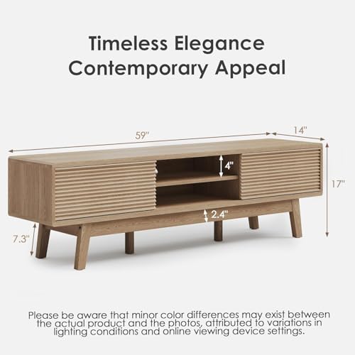 TOLEAD 59" Mid Century Modern TV Console - Image 2
