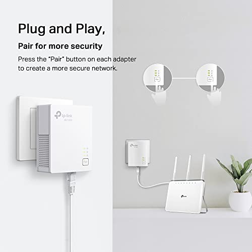 TP-Link Powerline Ethernet Adapter Starter Kit AV1000 - Image 2