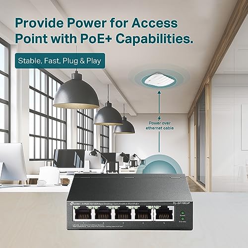 TP-Link TL-SF1005P 5 Port PoE+ Switch - Image 3